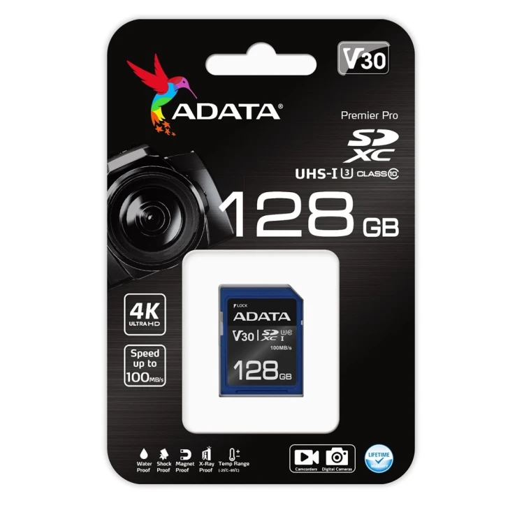 ADATA Premier Pro SDXC 128 GB Class 10 UHS-I/U3 V30