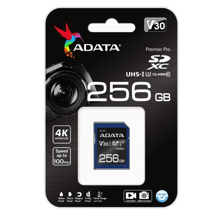 ADATA Premier Pro SDXC 256 GB Class 10 UHS-I/U3 V30