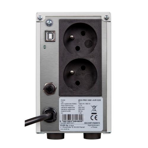 Zasilacz UPS EVER  ECO PRO 1000 AVR CDS (W/EAVRTO-001K00/00)