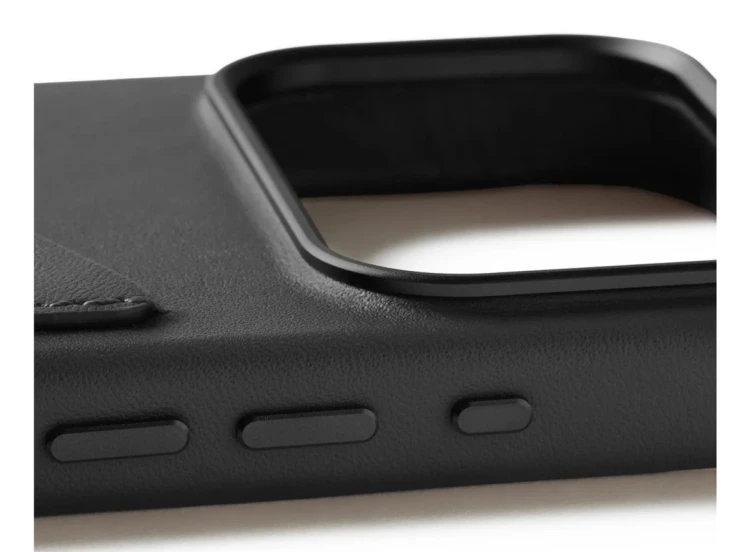 Mujjo Wallet Leather Case - etui skórzane do iPhone 17 Pro kompatybilne z MagSafe (black)