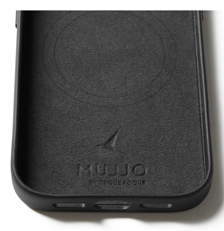 Mujjo Wallet Leather Case - etui skórzane do iPhone 17 Pro kompatybilne z MagSafe (black)