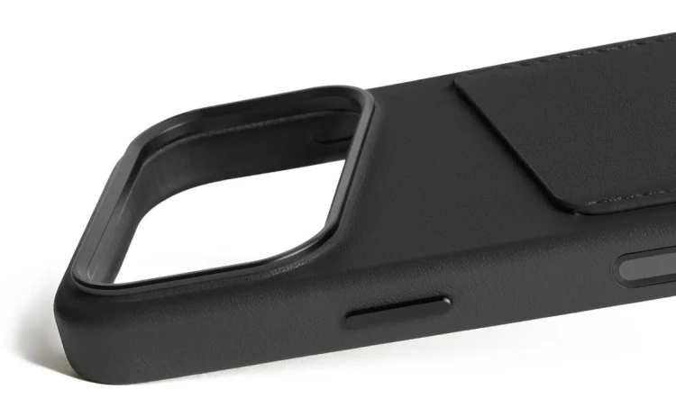 Mujjo Wallet Leather Case - etui skórzane do iPhone 17 Pro kompatybilne z MagSafe (black)