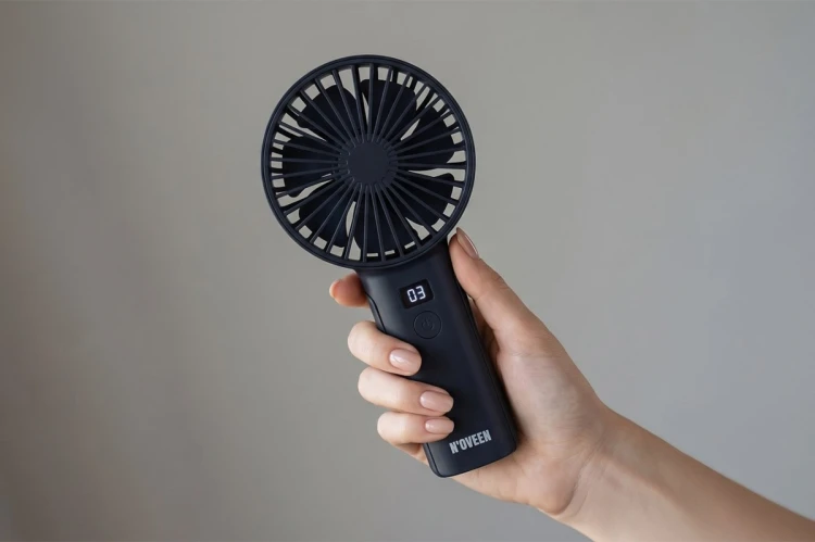 Wentylator ręczno-biurkowy akumulatorowy USB NOVEEN F120