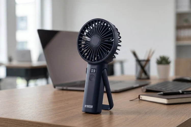 Wentylator ręczno-biurkowy akumulatorowy USB NOVEEN F120