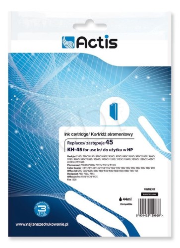 Actis KH-45 Tusz (zamiennik HP 45 51645A; Standard; 44 ml; czarny)