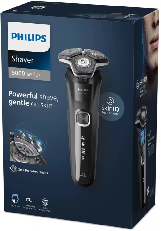 Philips Golarka elektryczna Series 5000 S5898/35 do golenia na mokro i sucho z 2 akcesoriami
