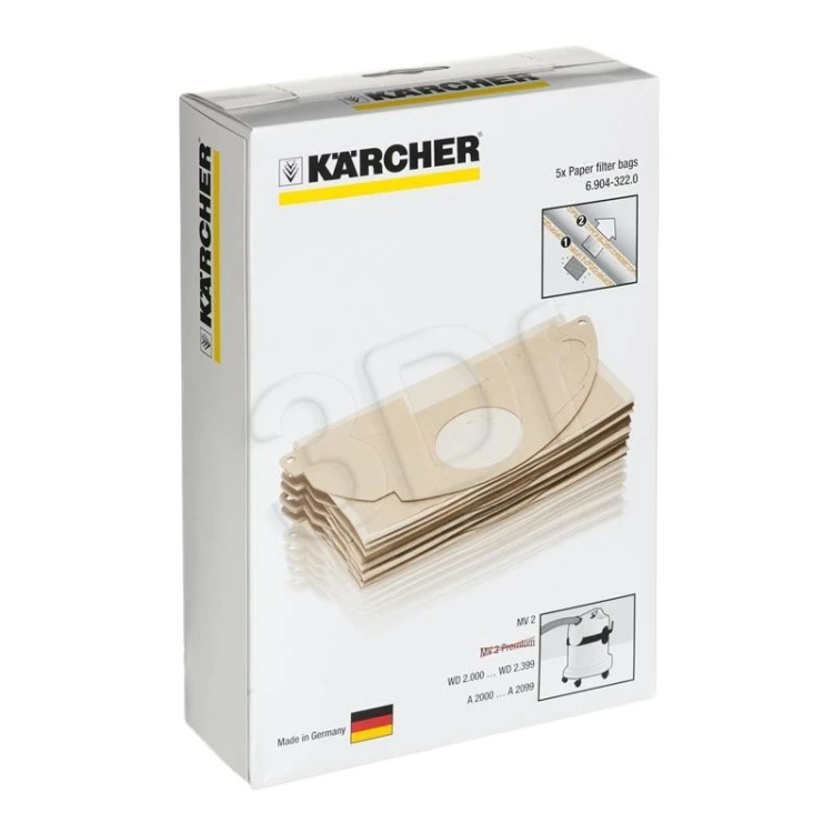 Torebka filtracyjne Karcher (Papier; KARCHER 6.904-322.0; 5 szt.)