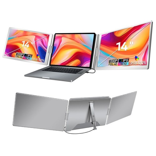 EXTRALINK SMART LIFE 14" 2-SCREEN MONITOR FOR LAPTOPS 12" TO 17.3"