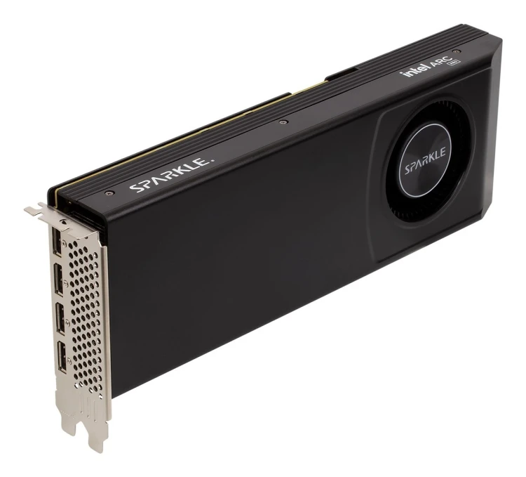 Błyszcząca dmuchawa Intel Arc B60 Pro 24 GB GDDR6