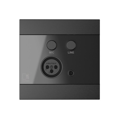 Ścienny moduł AUDAC WP205/B, XLR mic + 3,5 mm jack, czarny