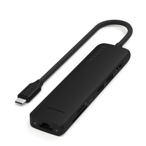 Satechi ST-P7SK huby i koncentratory USB Type-C 10000 Mbit/s Czarny
