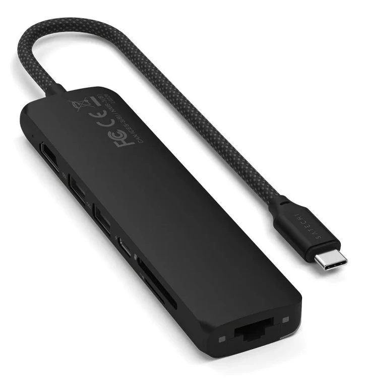 Satechi ST-P7SK huby i koncentratory USB Type-C 10000 Mbit/s Czarny