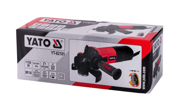 YATO SZLIFIERKA KĄTOWA 125mm 1100W  REGULACJA OBROTÓW