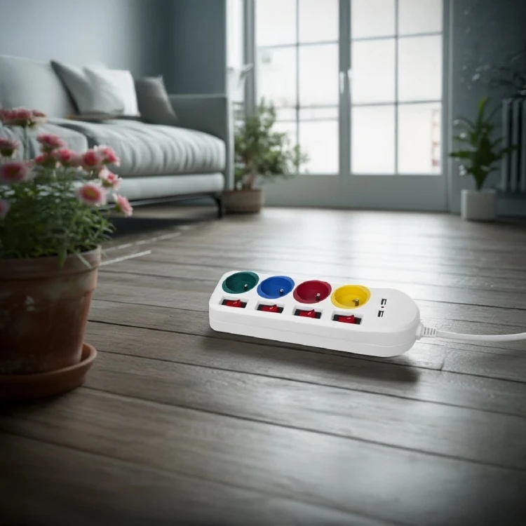MACLEAN LISTWA ZASILAJĄCA 4 GNIAZDA 2XUSB MCE229W