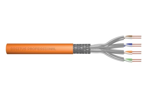 Kabel instalacyjny DIGITUS DK-1745-VH-5 kat.7, S/FTP, B2ca-s1a d1 a1, AWG 23/1, LSOH, 500m, pomarańczowy