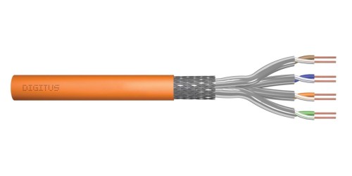 Kabel instalacyjny DIGITUS DK-1745-VH-5 kat.7, S/FTP, B2ca-s1a d1 a1, AWG 23/1, LSOH, 500m, pomarańczowy