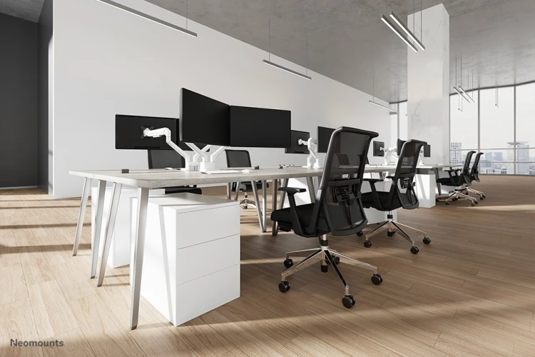 Neomounts DS70-250WH1 uchwyt / stojak do monitorów 88,9 cm (35") Biurko Biały