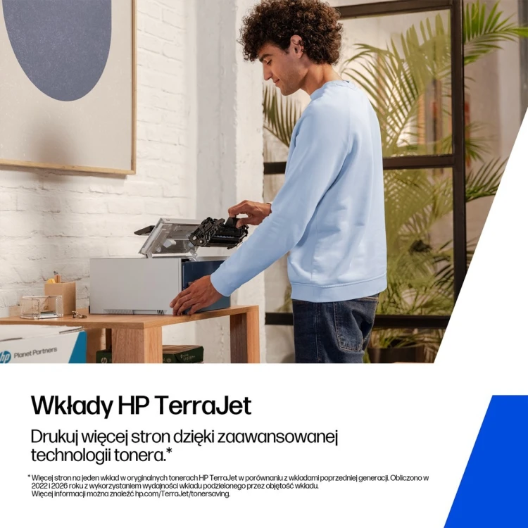 HP Oryginalnym wkładem z błękitnym tonerem o ekstrawysokiej wydajności 213Y LaserJet