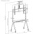 Stand / wózek do TV Maclean, półka na kamerę, na kółkach, 55-100", max. obciążenie 120kg/10kg półka, max. VESA 900x600, biały, MC-114 W
