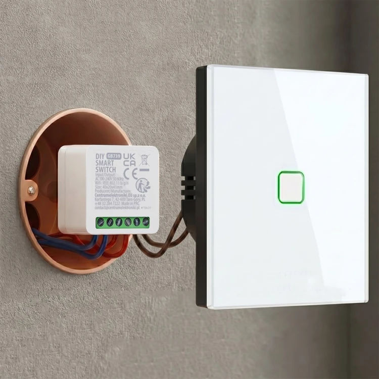 GREENBLUE PRZEKAŹNIK WIFI DOPUSZKOWY, ANDROID/IOS/ALEXA/GOOGLE HOME,100-240V AC, 50/60HZ, MAX.16A, DLA LED 150W GB739
