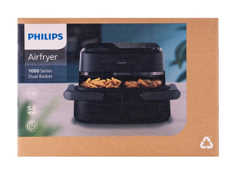 Philips 1000 series NA150/00 frytkownica Podwójny 7,1 l 2450 W Frytkownica na gorące powietrze Czarny