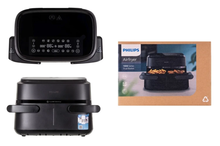 Philips 1000 series NA150/00 frytkownica Podwójny 7,1 l 2450 W Frytkownica na gorące powietrze Czarny