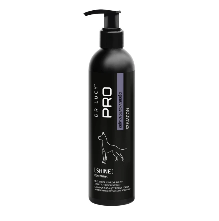 DR LUCY - PRO SHINE 250 ML - ODŻYWCZY, NAWILŻAJĄCY SZAMPON DLA PSÓW KRÓTKOWŁOSYCH