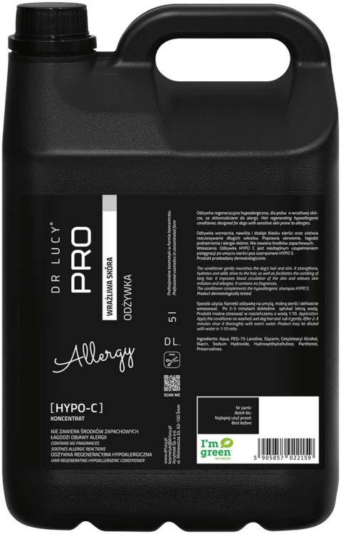 DR LUCY - PRO HYPO C 5 L - ODŻYWKA HIPOALERGICZNA, DLA PSÓW