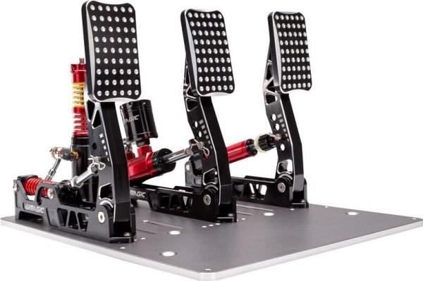 Simagic P2000 Zestaw 3 pedałów hydraulicznych, ogniwo obciążnikowe 200 kg - Crimson Edition