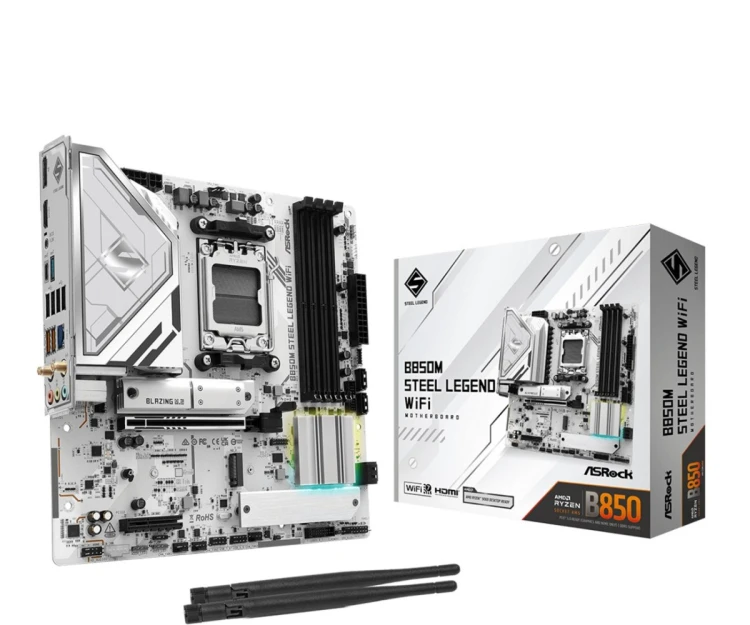 Asrock B850M Steel Legend WiFi AMD B850 Gniazdo AM5 micro ATX