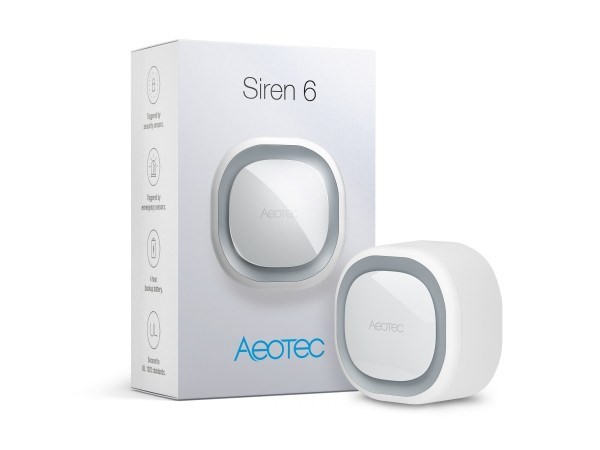 Z-Wave Siren 6 Syrena bezprzewodowa Wewnątrz/Na wolnym powietrzu Biały