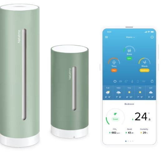 Stacja pogodowa Netatmo NWS-M-EC cyfrowa wless AC/Bateria Wi-Fi Mięta