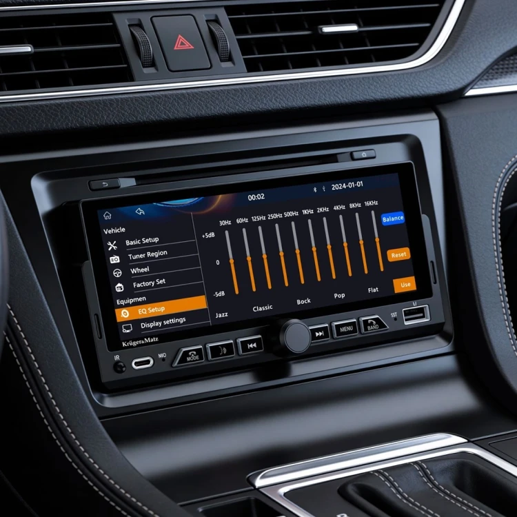 KRUGER&MATZ RADIO SAMOCHODOWE KM2017 CARPLAY/ANDROIDAUTO 1DIN