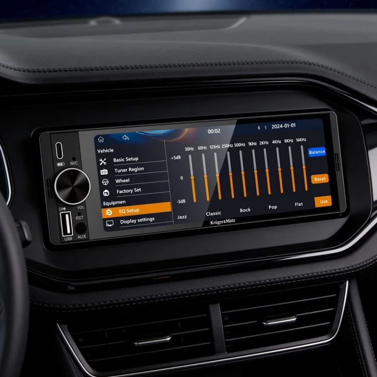KRUGER&MATZ RADIO SAMOCHODOWE KM2016 CARPLAY/ANDROIDAUTO 1DIN