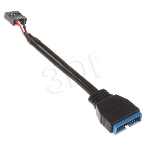 Kabel Akyga AK-CA-28 (IDC 10 pin F - IDE 20-pin M; 0,20m; kolor czarny)