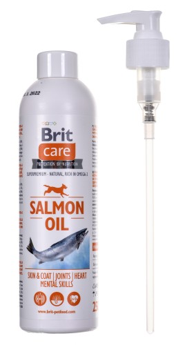 BRIT CARE Olej z łososia - suplement diety na sierść i skórę dla psów i kotów - 250 ml