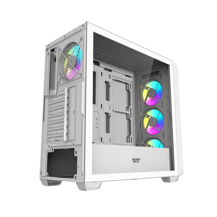 Obudowa komputerowa DARKFLASH DS900WD + 4 wentylatory (biała)