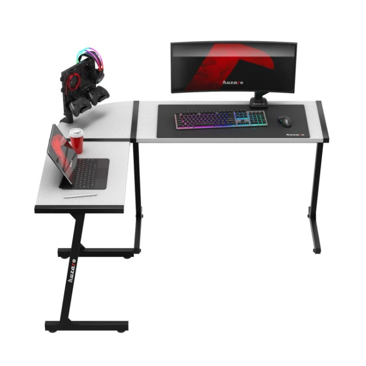 Biurko gamingowe narożne Hero 6.0 White 147 cm