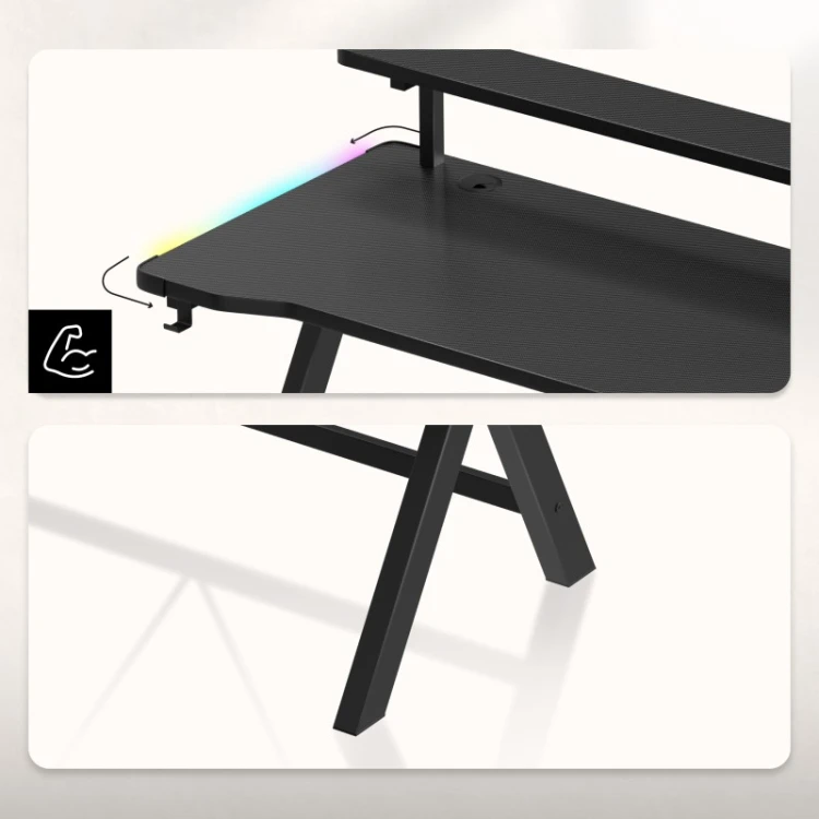 Biurko gamingowe Hero 1.9 RGB 120 cm
