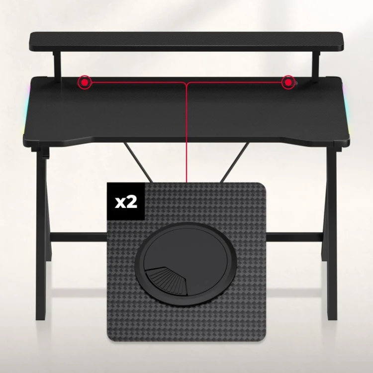 Biurko gamingowe Hero 1.9 RGB 120 cm