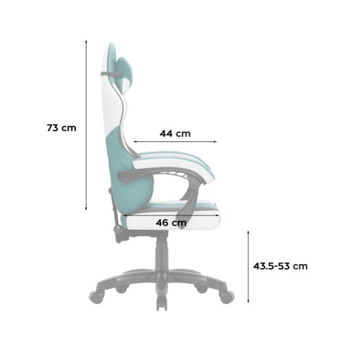 Fotel gamingowy welurowy Force 2.7 Green