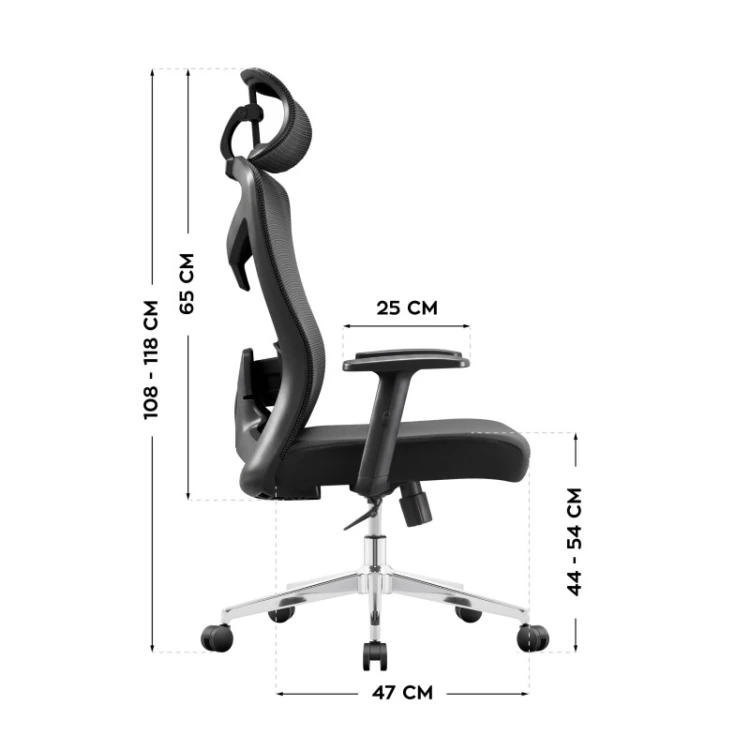 Ergonomiczny fotel biurowy Manager 2.6 Black
