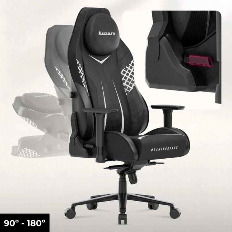 Fotel gamingowy zamszowy Force 8.3 Carbon Black