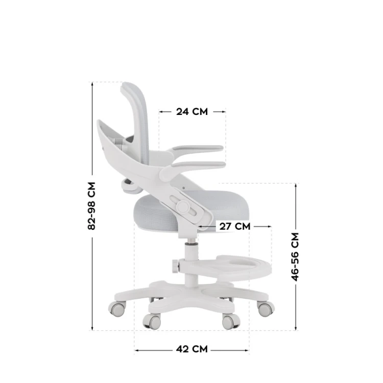 Fotel do biurka dla dziecka Junior 4.3 Grey