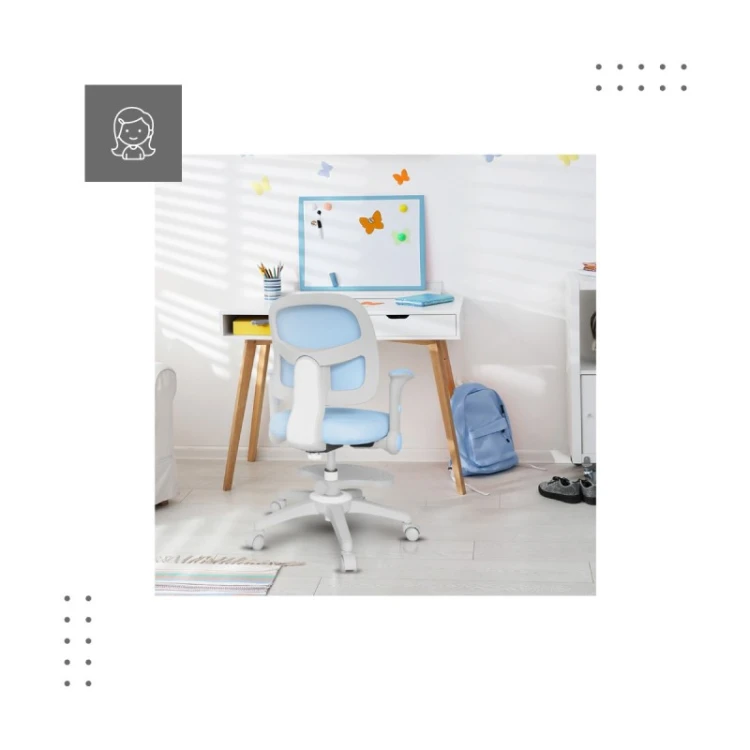 Fotel obrotowy dla dziecka Junior 5.0 Blue