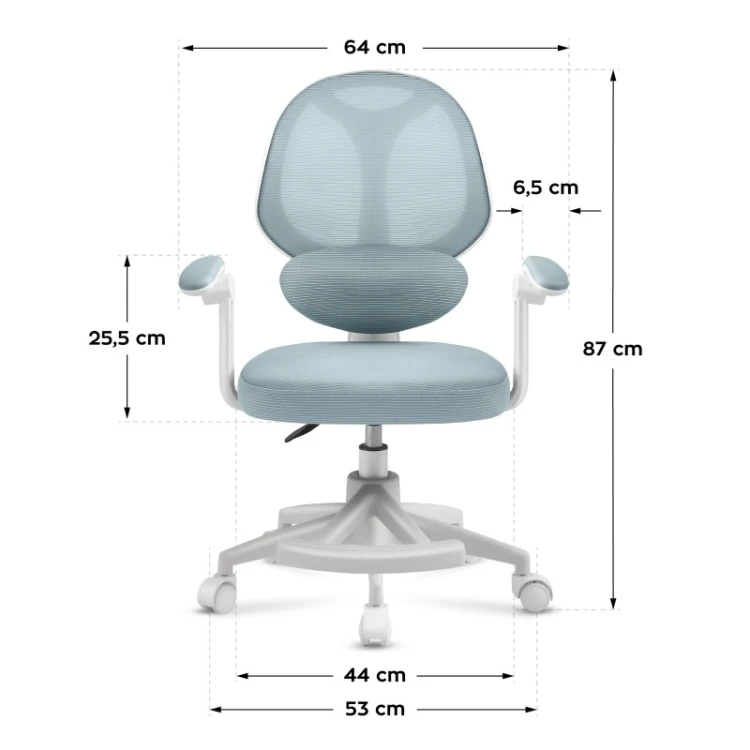 Fotel obrotowy dla dziecka Junior 4.5 Mint