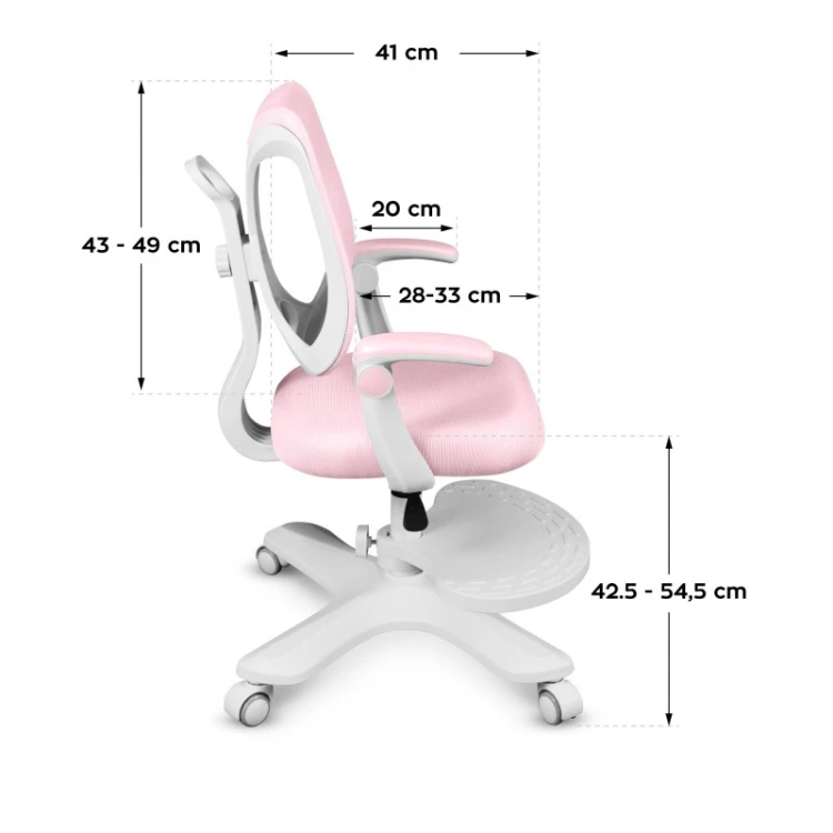 Fotel obrotowy dla dziecka Junior 4.6 Pink