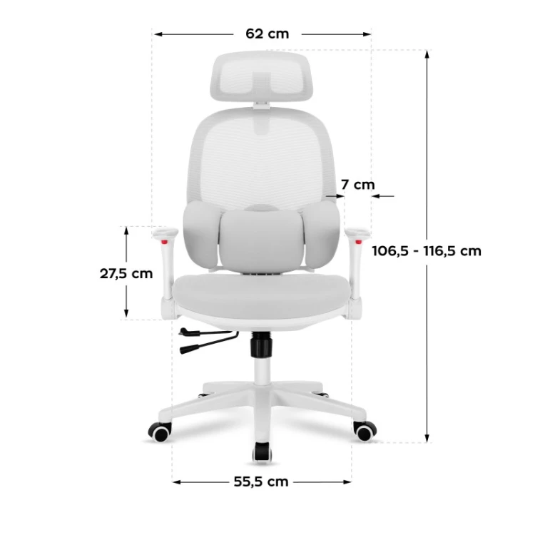 Fotel obrotowy dla dziecka Junior 6.3 Grey