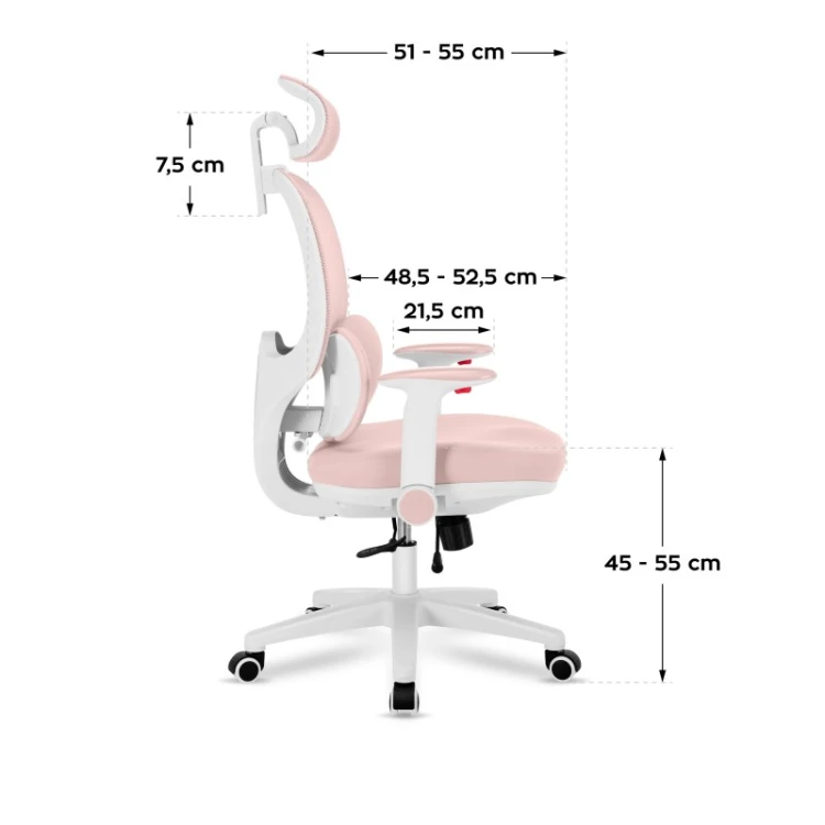 Fotel obrotowy dla dziecka Junior 6.3 Pink