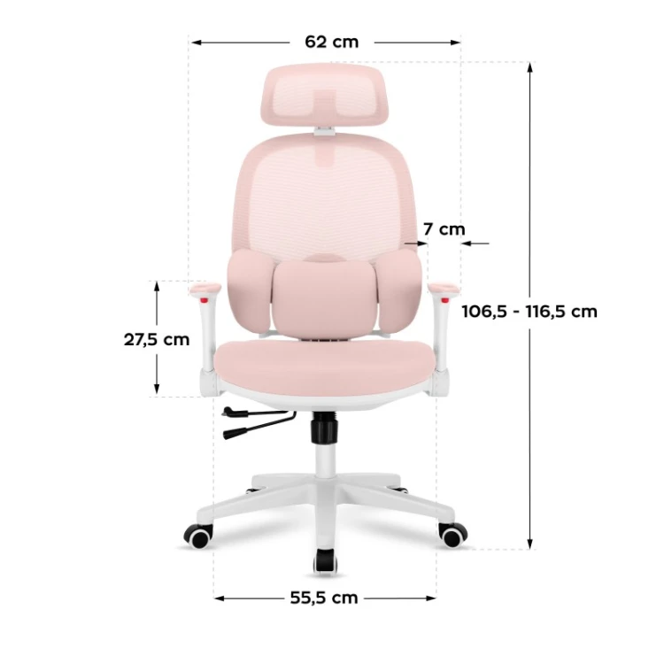 Fotel obrotowy dla dziecka Junior 6.3 Pink